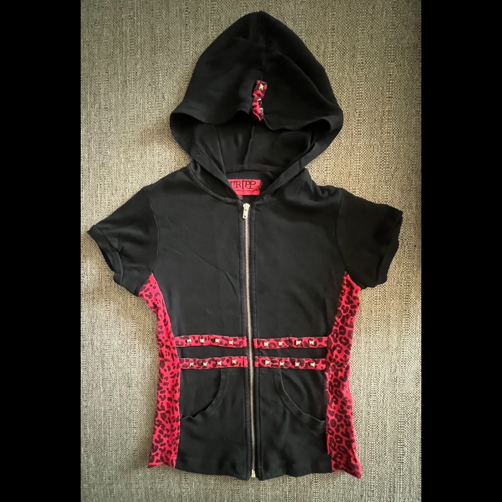 Tripp NYC✖️Red Cheetah Print Hoodie❤️‍🔥🐆